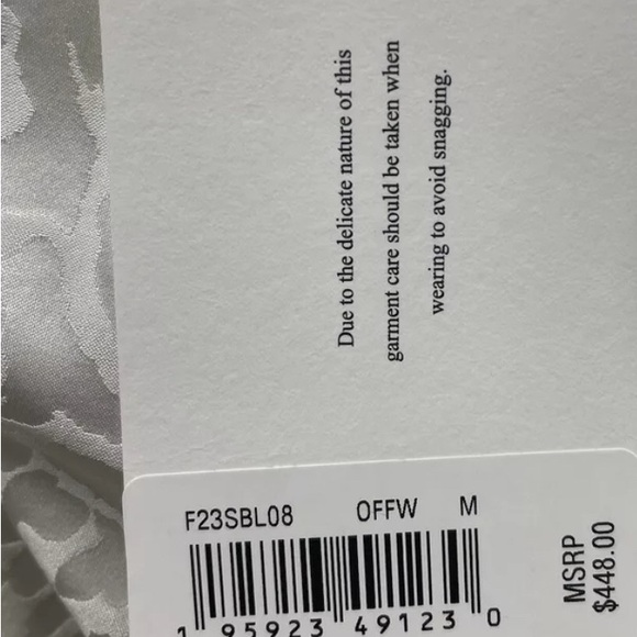 Frame Foldover Mock Neck Blouse in off white - Picture 8 of 8